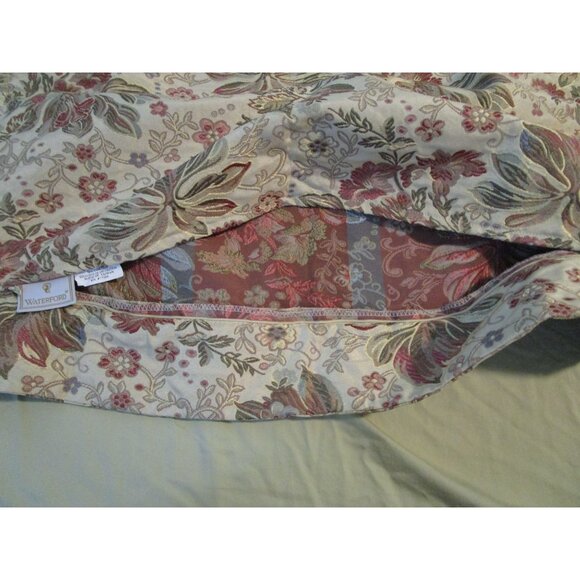 Vintage Waterford Meadow Flower Euro Square Pillow Sham 2004 Floral Damask GUC - Picture 6 of 11